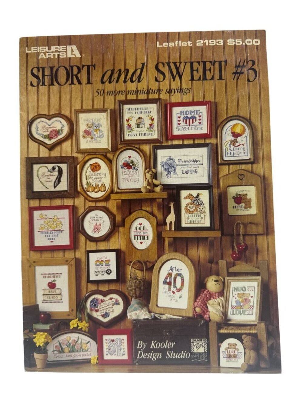 Short Sweet 3 50 Cross Stitch Leaflet Leisure Arts Kooler Design Studio 1992 Edi